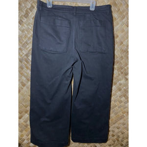 Everlane Sz 16 The Wide Leg Crop Jean Black Pant NWT